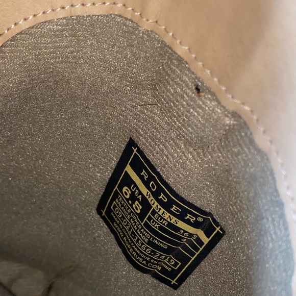 ROPER WOMEN'S VINTAGE BROWN WESTERN BOOTS - SNIP TOE - Picture 2 of 4